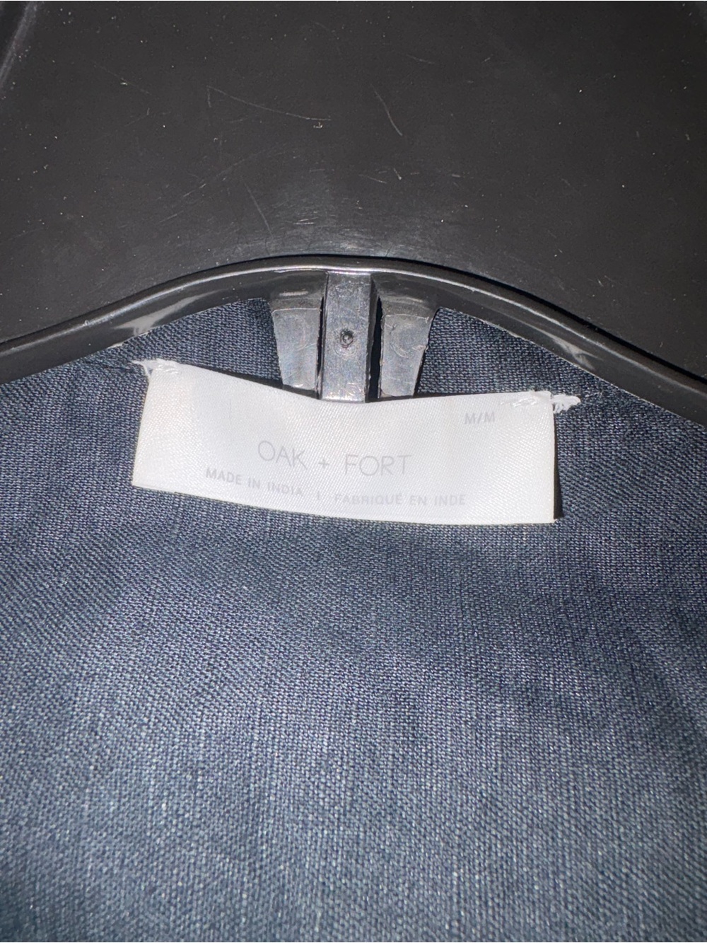 OAK + FORT Black Short-Sleeve linen/cotton, Utility Shirt with Waist Tie Sz M. - Picture 8 of 8